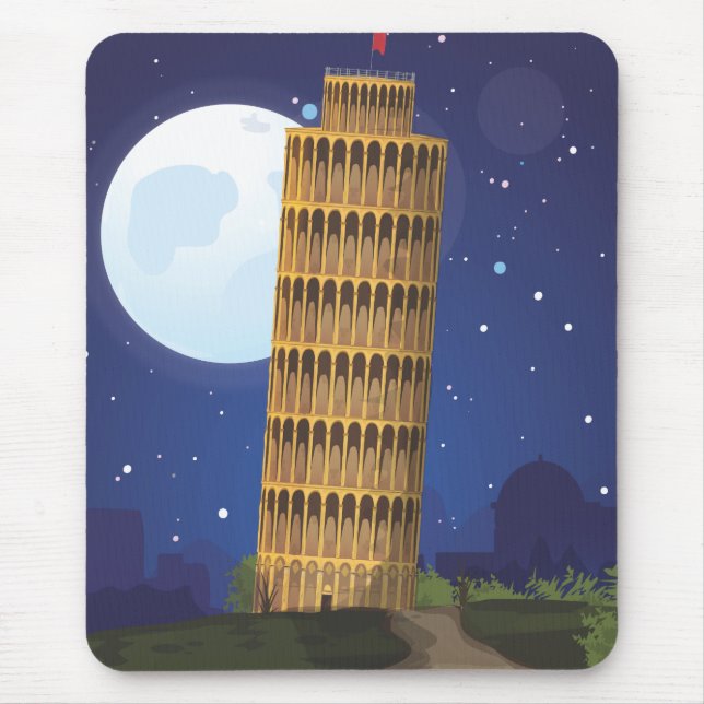 The Leaning Tower of Pisa Mouse Mat (Front)