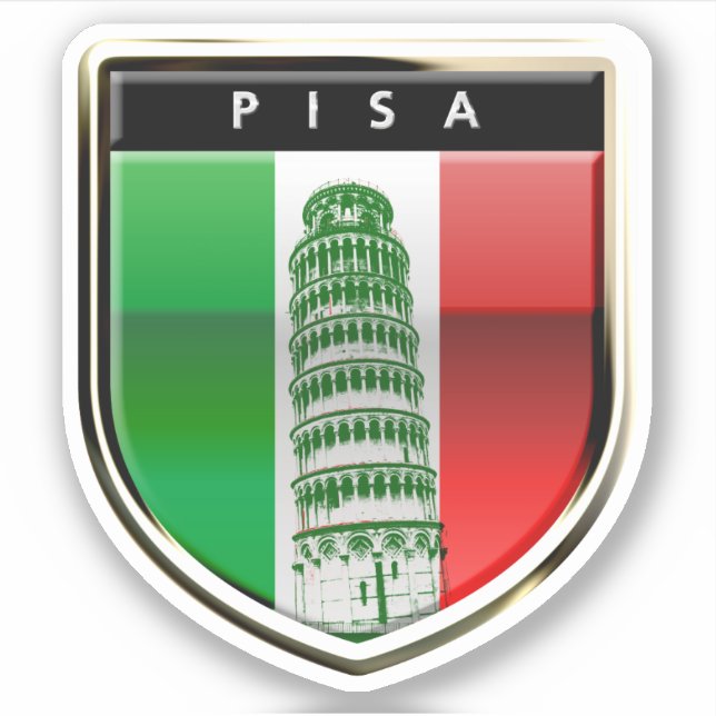 The  Leaning Tower of Pisa Sticker (Front)