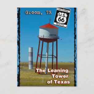 The Leaning Tower of Texas in Groom - Highway 66 Postcard
