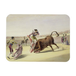 The Leap or Salta Tras Cuernos, 1865 (colour litho Magnet
