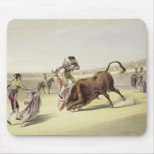 The Leap or Salta Tras Cuernos, 1865 (colour litho Mouse Mat