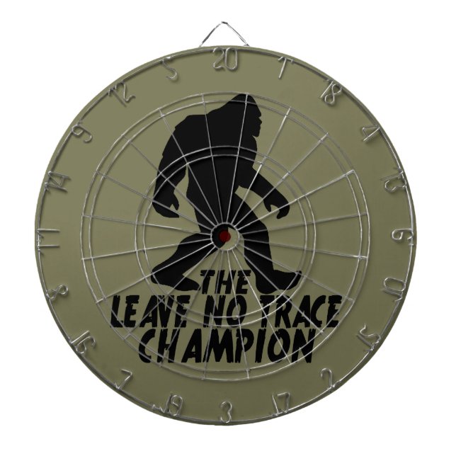 The Leave No Trace Champion Funny Bigfoot Dartboard (Front)