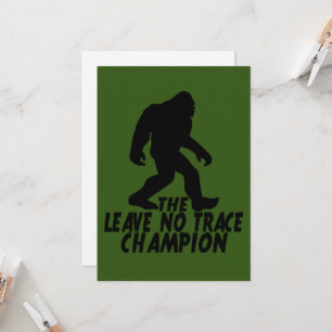 The Leave No Trace Champion Funny Bigfoot Invitation
