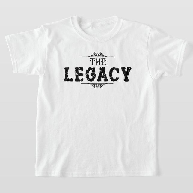 The Legacy Father's Day Kids White T-Shirt (Laydown)
