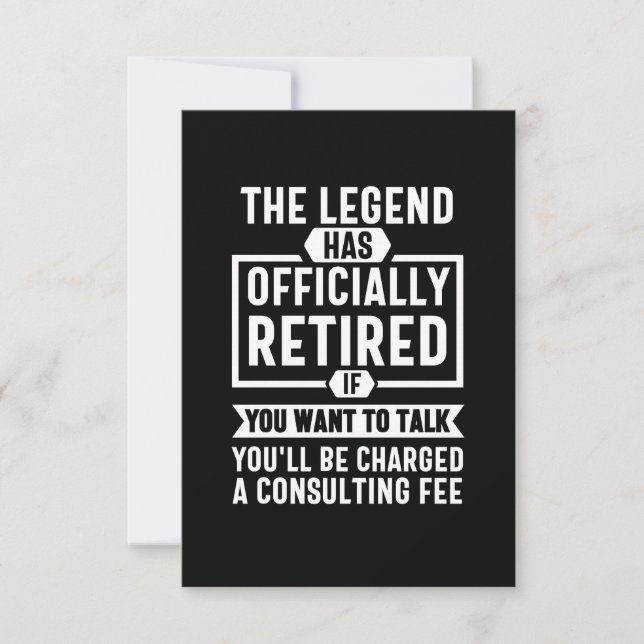 the legend Has Officially Retired Card (Front)