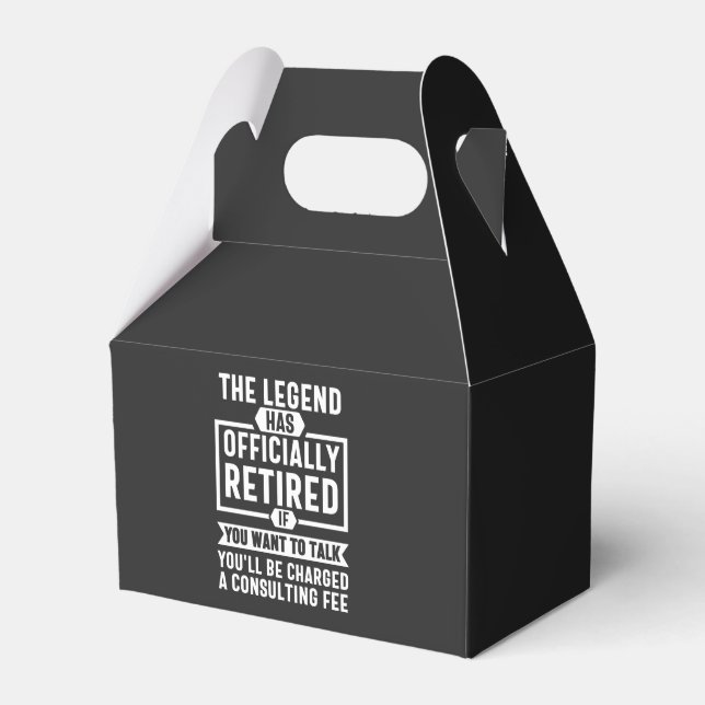 the legend Has Officially Retired Favour Box (Front Side)