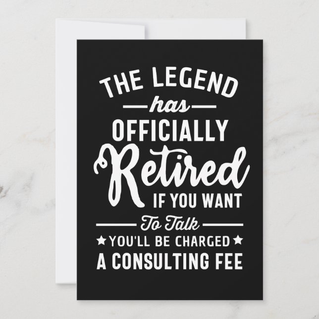 The Legend Has Officially Retired If you Want  Holiday Card (Front)