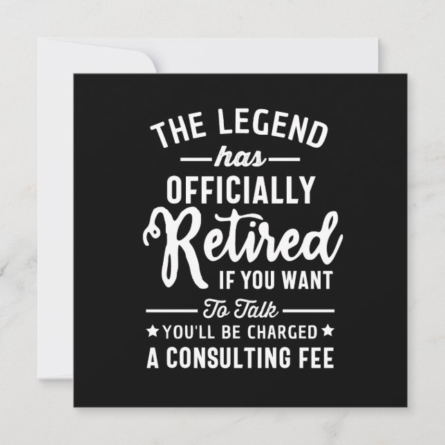 The Legend Has Officially Retired If you Want  Thank You Card (Front)