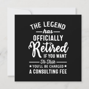 The Legend Has Officially Retired If you Want  Thank You Card