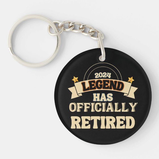 The legend has officially retired key ring (Front)