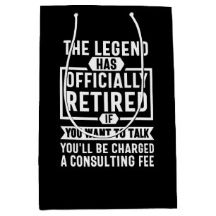 the legend Has Officially Retired Medium Gift Bag