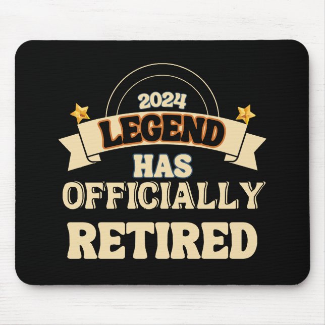 The legend has officially retired mouse mat (Front)