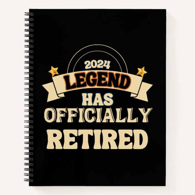 The legend has officially retired notebook (Front)