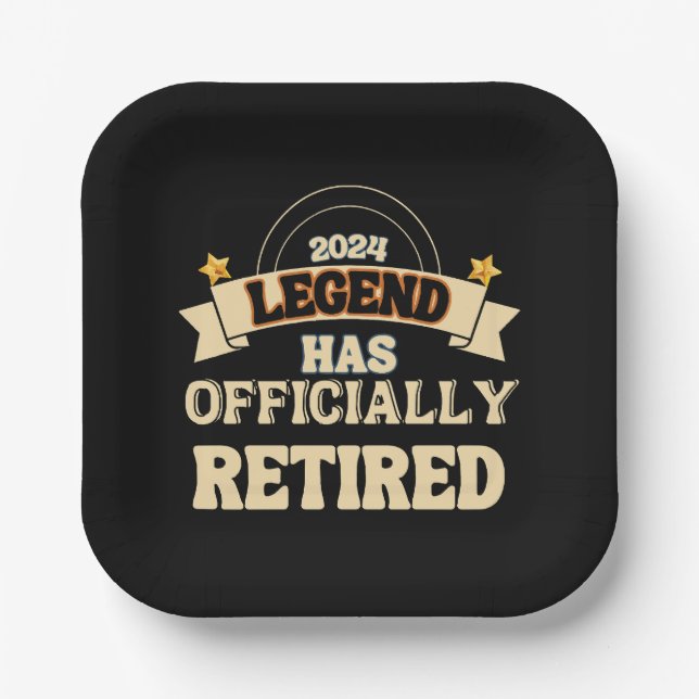 The legend has officially retired paper plate (Front)