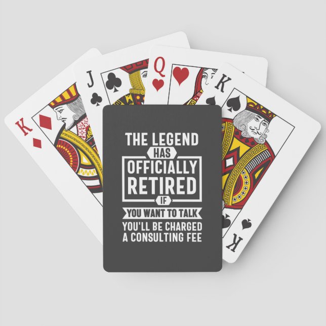the legend Has Officially Retired Playing Cards (Back)