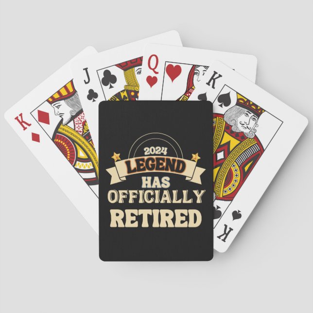 The legend has officially retired playing cards (Back)