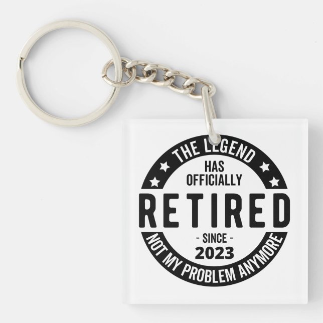 The Legend Has Officially Retired, Retired 2023 Key Ring (Front)