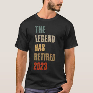 The Legend Has Retired 2023 Retirement Pension Pen T-Shirt