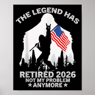 The Legend Has Retired 2026 AAAmerican Flag Poster