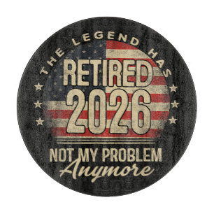 The Legend Has Retired 2026 Funny Cutting Board