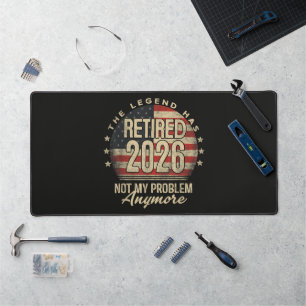 The Legend Has Retired 2026 Funny Desk Mat