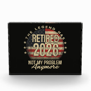 The Legend Has Retired 2026 Funny Photo Block