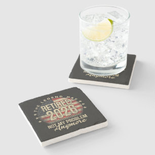 The Legend Has Retired 2026 Funny Stone Coaster