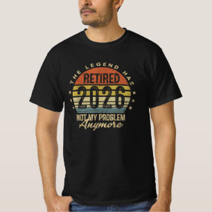 The Legend Has Retired 2026 Retro Sunset Graphic T-Shirt