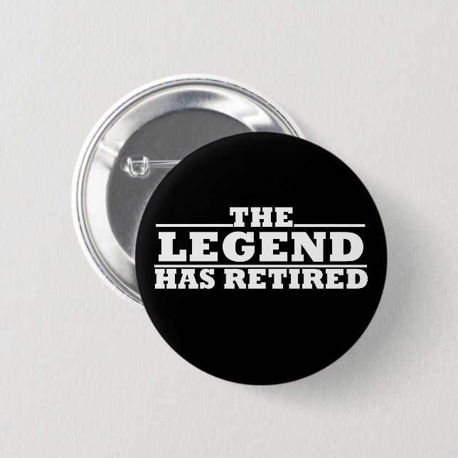The legend has retired 6 cm round badge (Front & Back)