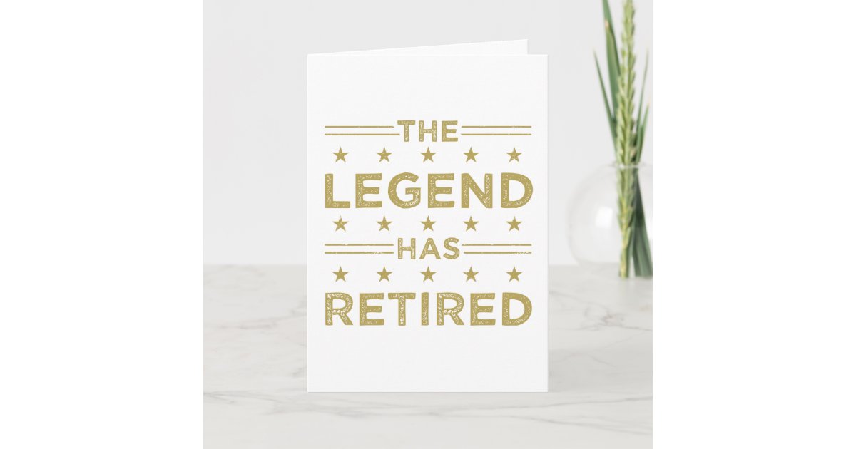 The Legend Has Retired Card 