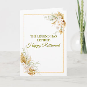 The Legend Has Retired Elegant Retirement Card