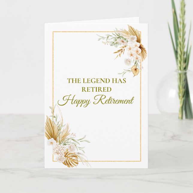 The Legend Has Retired Elegant Retirement Card (Front)