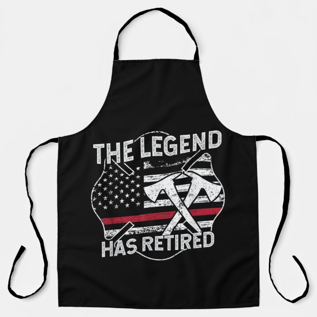 The Legend Has Retired Firefighter Retirement Apron (Front)