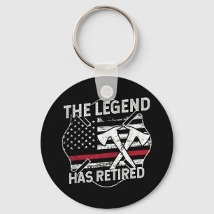 The Legend Has Retired Firefighter Retirement Key Ring