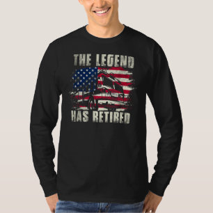 The Legend Has Retired Fireman Mens Firefighter 1 T-Shirt