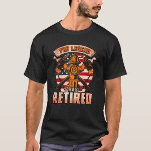 The Legend Has Retired Fireman Mens Firefighter T-Shirt