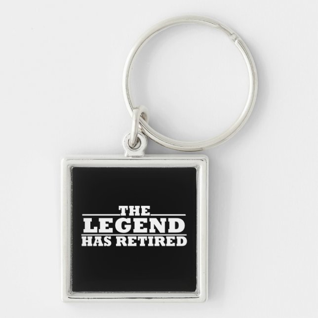 The Legend Has Retired funny retirement Key Ring (Front)