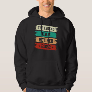 The Legend Has Retired Humour Vintage Retirement Hoodie