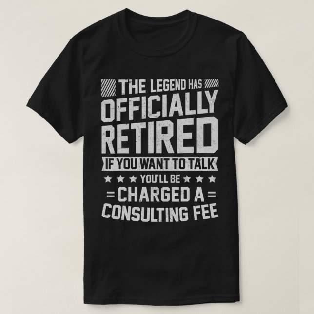 The Legend Has Retired Men Officer Officially Reti T-Shirt (Design Front)