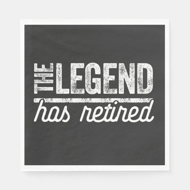 the legend has retired napkin (Front)