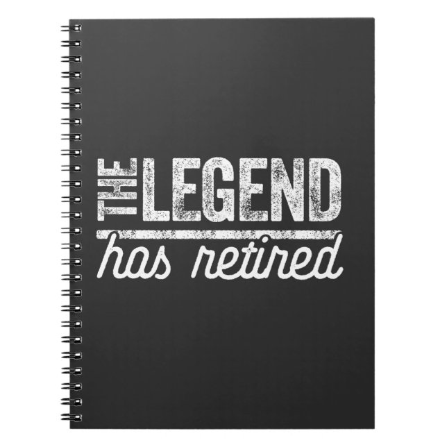 the legend has retired notebook (Front)