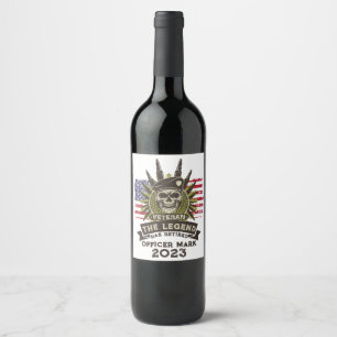 The Legend Has Retired Personalised Veteran Wine Label