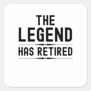 The legend has retired square sticker