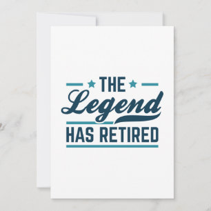 The Legend Has Retired Thank You Card