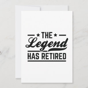 The Legend Has Retired Thank You Card