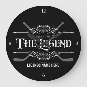 The Legend (hockey) Large Clock
