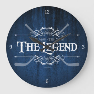 The Legend (hockey) Large Clock