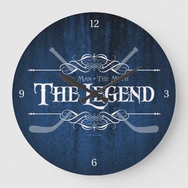 The Legend (hockey) Large Clock (Front)