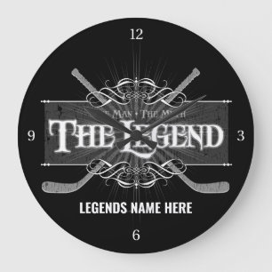 The Legend (hockey) Large Clock