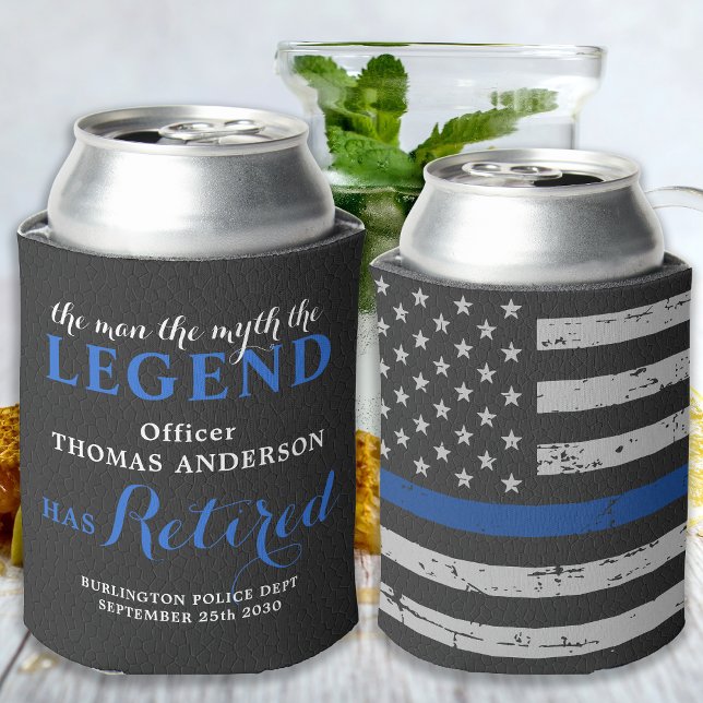 The Legend Retired Personalised Police Retirement Can Cooler (Creator Uploaded)